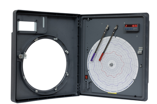 11 Inch Two Pen Circular Chart Recorder with Display