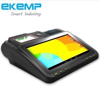 Black Android Pos Tablet With Printer