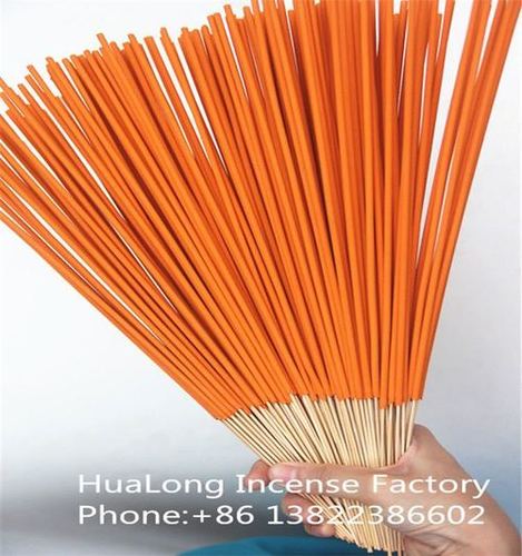 12 Inch Raw Agarbatti Orange Bamboo Incense Stick