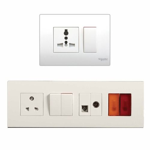 White And Black Modular Electrical Opale Switch