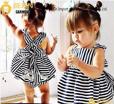 White And Black Strip Children Clothing Set