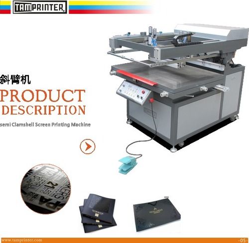 Tmp-70100 Oblique Arm Clamshell Screen Printing Machine