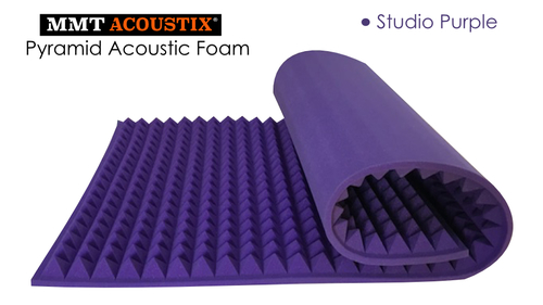 Purple Colour Pyramid Acoustic Foam Panel By MMT Acoustix