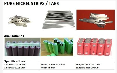 Pure Nickel Strips Application: Chemical