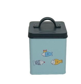 Three Fish Pattern Tea Coffee Sugar Canister