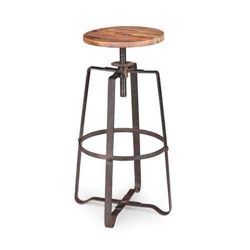 Round Shape Industrial Modern Appearance Solid Wood Bar Stool