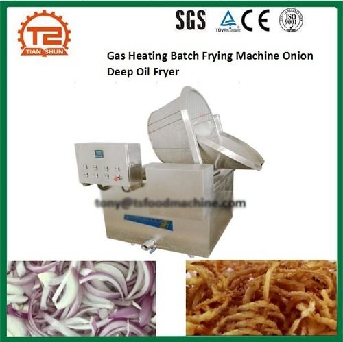Gas Heating Batch Frying Machine Onion Deep Oil Fryer For Sale
