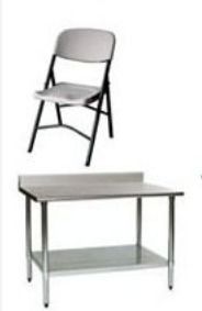 Stainless Steel Chair And Tables