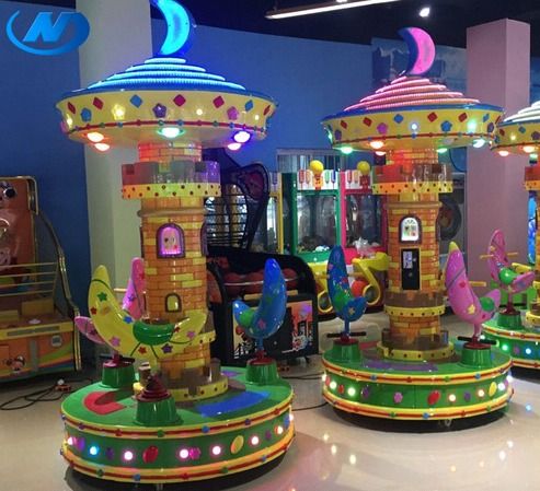 Miying Mini Carrousel Coin Operated Kiddie Rides Amusement Machine Dimension(L*W*H): 140*140*H280Cm  Centimeter (Cm)