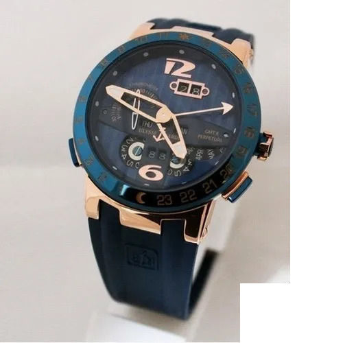 Ulysse Nardin El Toro Blue Rose Gold Swiss Eta Mens Watch at