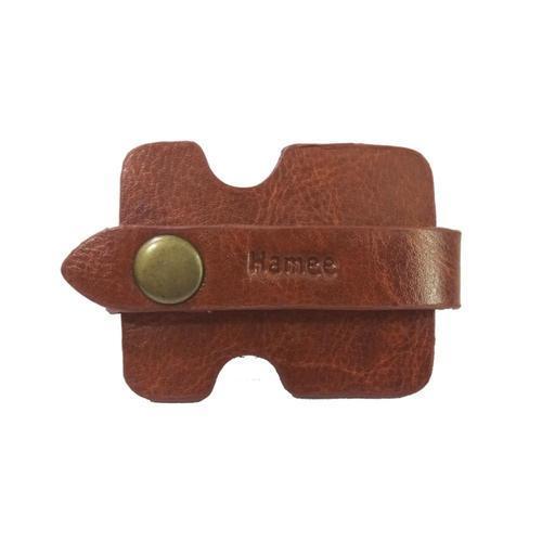 Hamee Tan Leather Cable Wrap And Organiser