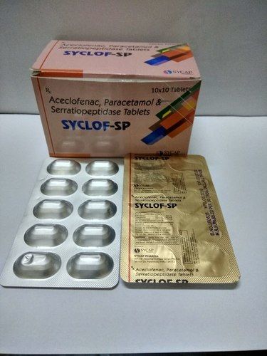 Aceclofenac Paracetamol And Serratiopeptidase Tablets