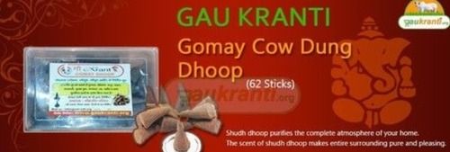 Gaukranti Gomay Cow Dung Dhoop (62 Sticks)