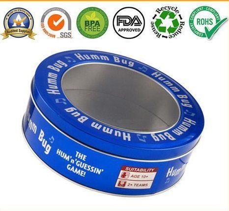 Round Window Tin Can