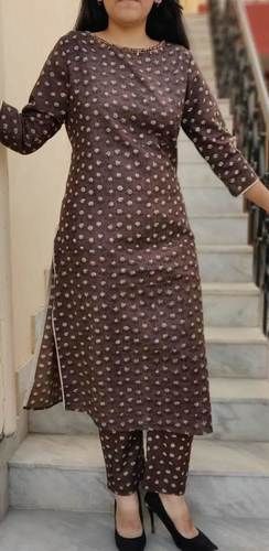 Rayon Printed Kurti Pant Set