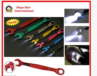 Taiwan Made Patented LED Light Ratchet Wrench