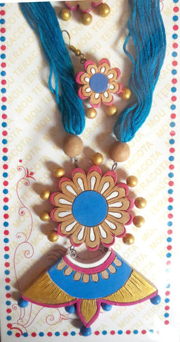 Terracotta Necklace Set (Blue)