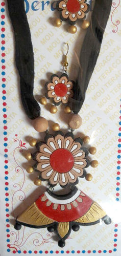 Terracotta danglers  Nakshatra Terracotta Jewellery