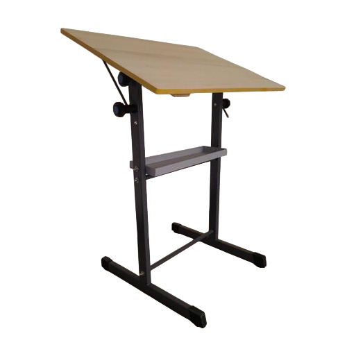 Architect Drafting Table - MS Pipe Structure with Adjustable Height and Angle | Durable Pine-Wood and MDF Board Options, Available in Two Sizes