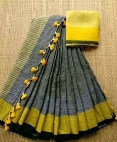 Indian Handloom Linen Saree