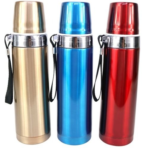 750/1000 Ml Stainless Steel Vacuum Flask Travel Tumbler With Handle Ring