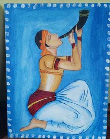 Shravya Art Bihu Canvas Painting