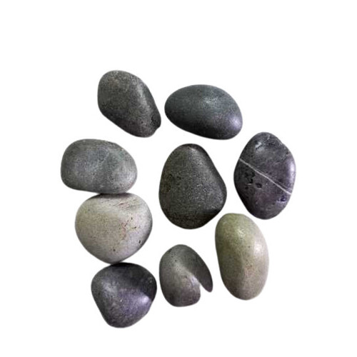 Decorative Polished Smoky Grey Pebbles Stone Miracle Marble Art