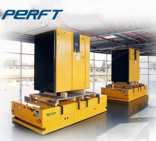 Heavy Duty Small Automated Guided Vehicles In Industrial Material Handing During Warehouse