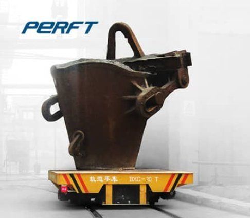 Customized 120 Ton Steel Rail Guided Ladle Transfer Car For Industrial Material Handling