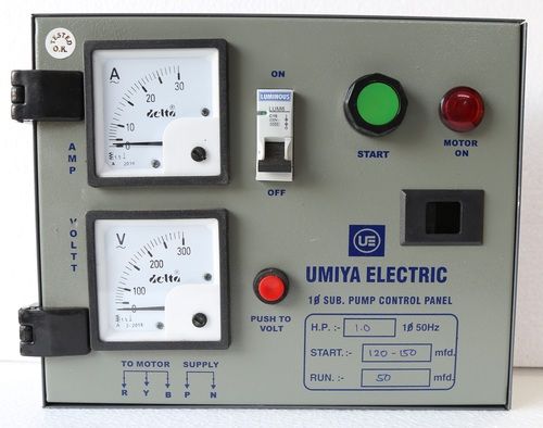 White Mcb Capacitor Pump Control Panel