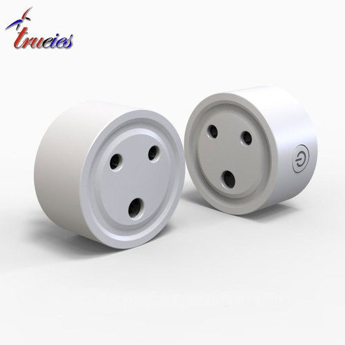 White Trueies Mini Smart Wifi Enabled Remote Control Smart Socket Plug Outlet