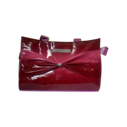 Polyester Maroon Ladies Fancy Handbag