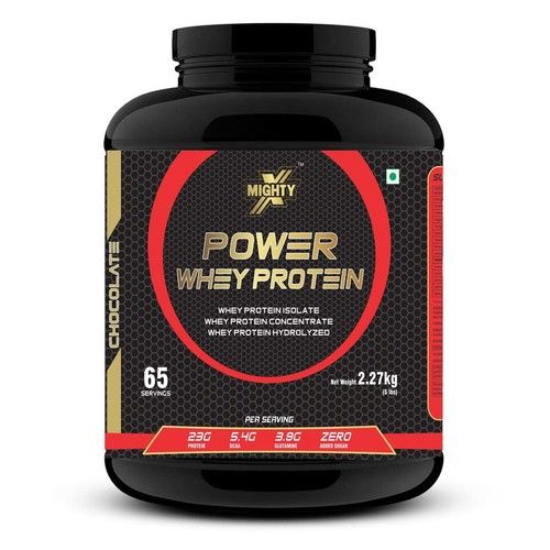 MightyX Power Whey Protein 5lbs Chocolate, 56 Servings