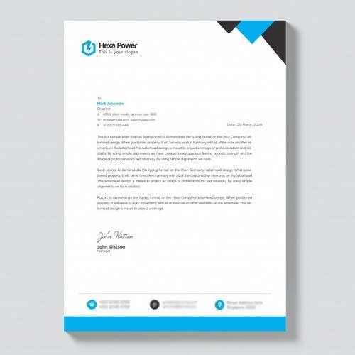 Business Letterheads Printing Service By Kraftix Digital