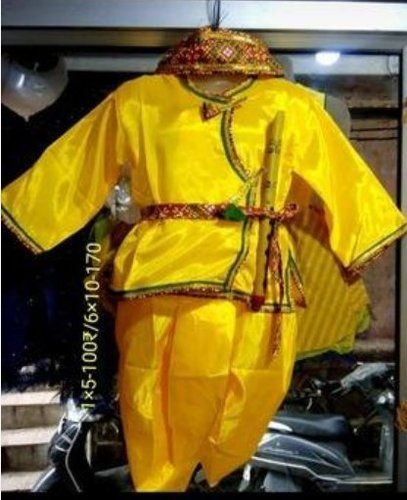 Designer Yellow Color Lord Krishna Costume