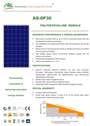 AS-6P30-280W Polycrystalline Module (Solar Panel)