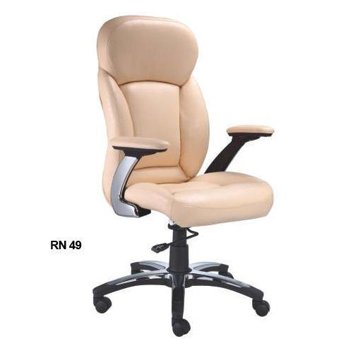 Machine Made Cream Color High Back Designer Chair