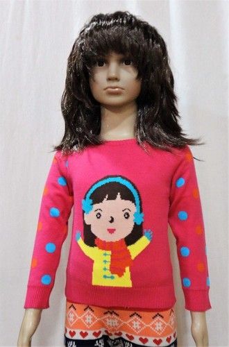 3 Colors Intarsia Girl Kid Sweaters