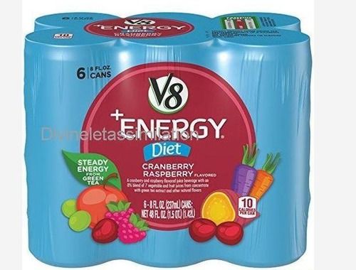 V8 V-Fusion Plus Energy Fruit Juice Diet Cranberry Raspberry