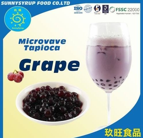 Microwave Tapioca Pearl Grape Flavor By SunnySyrup Food Co. Ltd. 