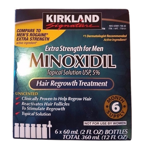 Kirkland Minoxidil 5% Extra Strength Men Solution for Hair Regrowth