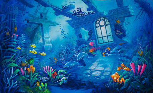 Underwater Aquatic Splendeur Backdrop