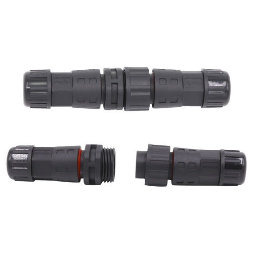 Black Outdoor Cable 2 3 4 Pin Waterproof Power Wire Connector