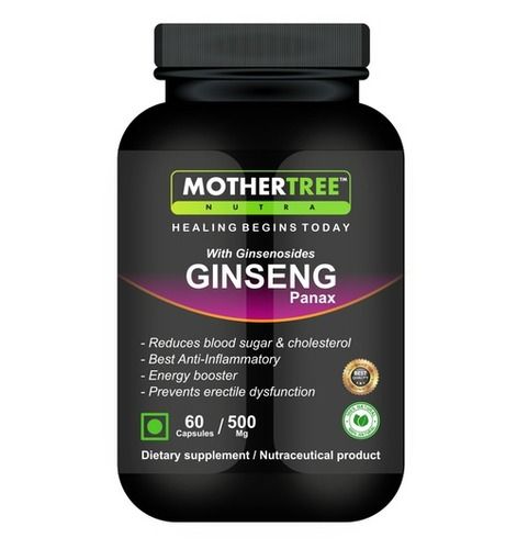 Ginseng Capsules For Boost Energy Cool And Dry Place