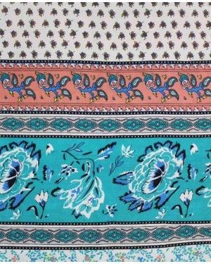 Border Printed 30S Rayon Fabric