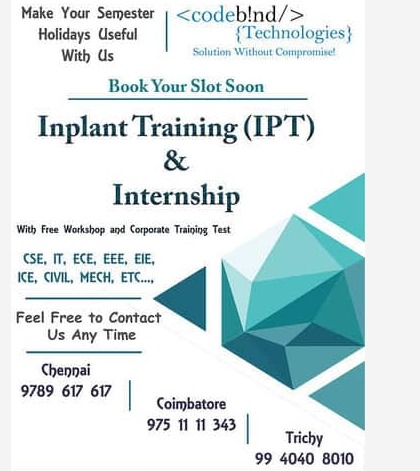 Inplant Training And Internship Services By CodeBind Technologies
