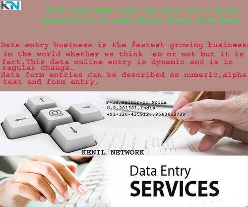 Data Entry Work From Home Service By Kenil Network Pvt. Ltd.