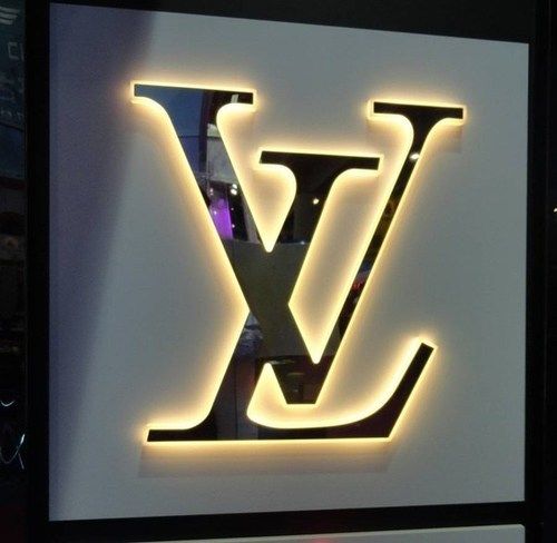 Steel Golden Letter Glow Sign Bord