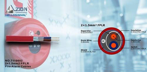 2x1.5 मिमी 2 Fplr फायर अलार्म केबल