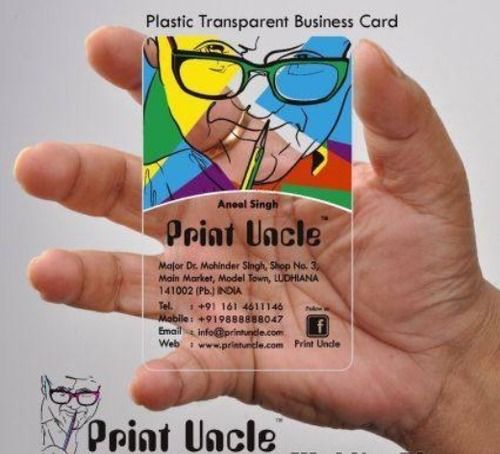 Plastic Transparent Business Card